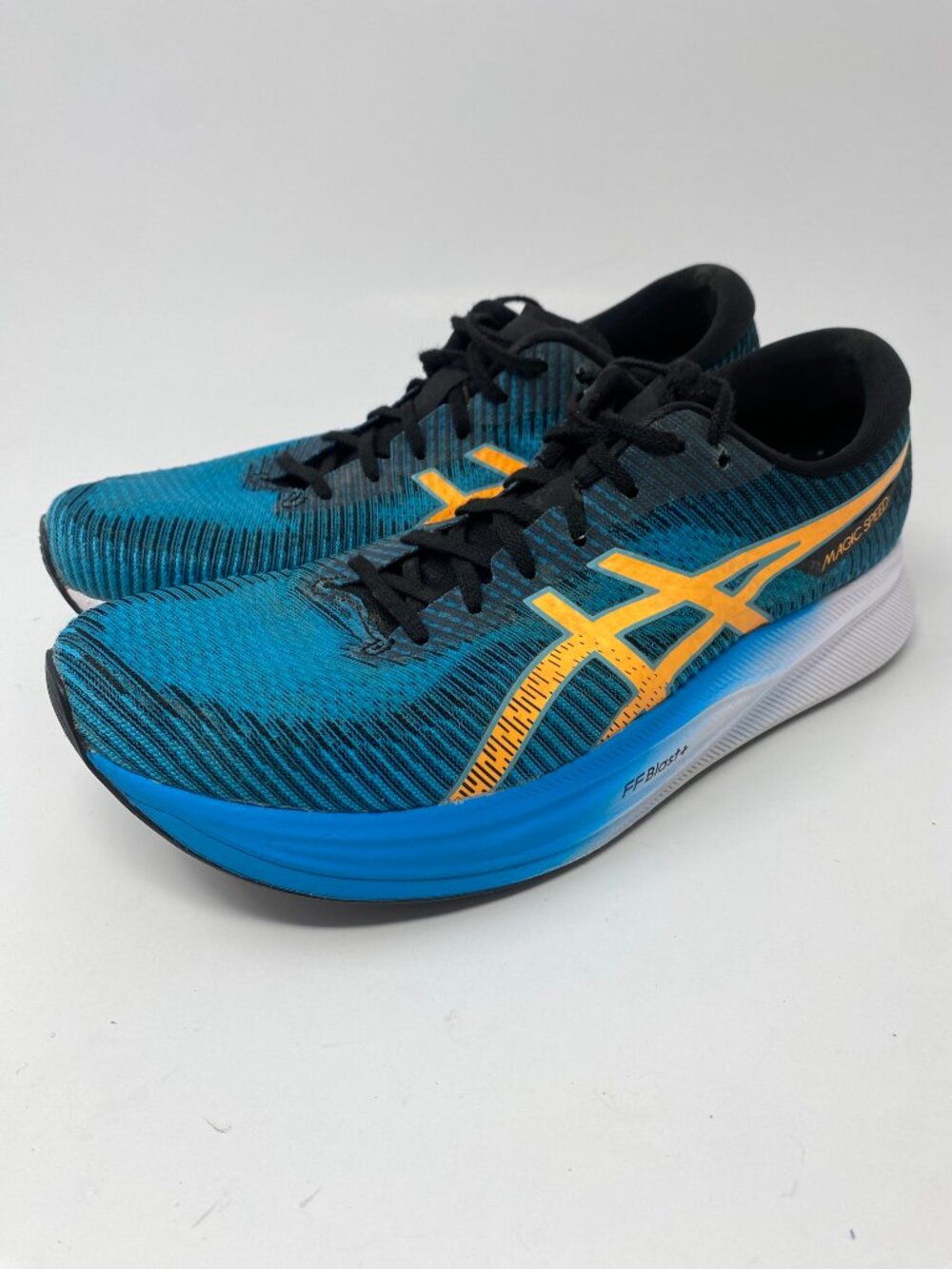 Asics Magic Speed 2 Running Shoes Sneakers Mens 10 Blue Orange FF Blast 1011B443